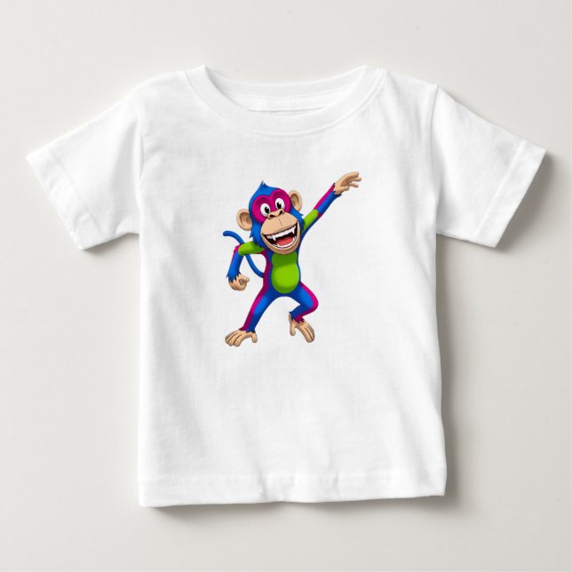 Tecknad maskot apa t shirt (Framsida)