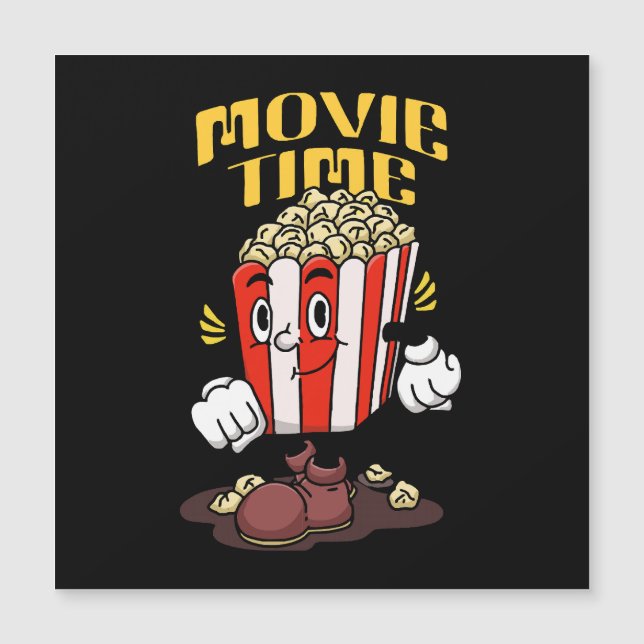 Tecknad maskot för popcorn (Framsida)