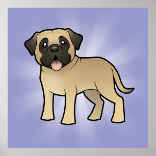 Tecknad Mastiff / Bullmastiff Poster