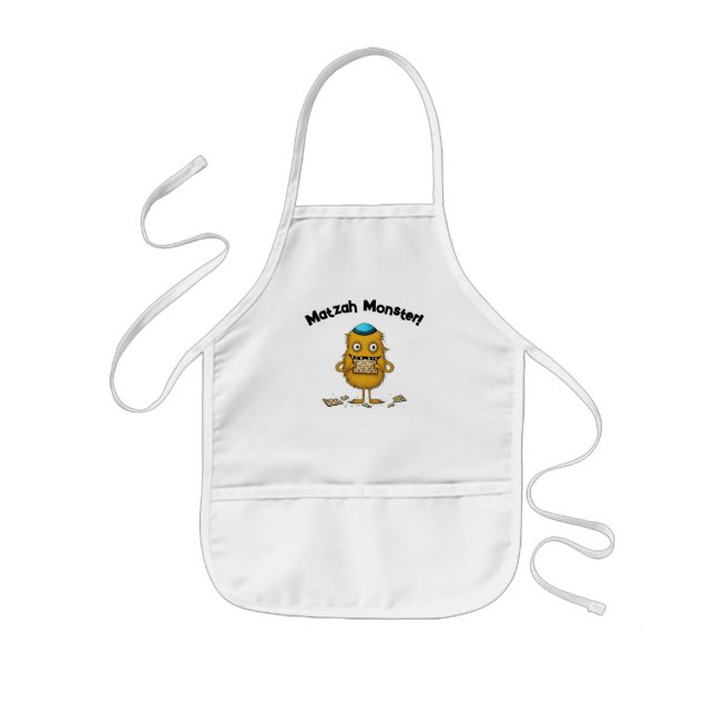 Tecknad Matzah Monster Passover Apron Barnförkläde (Framsidan)