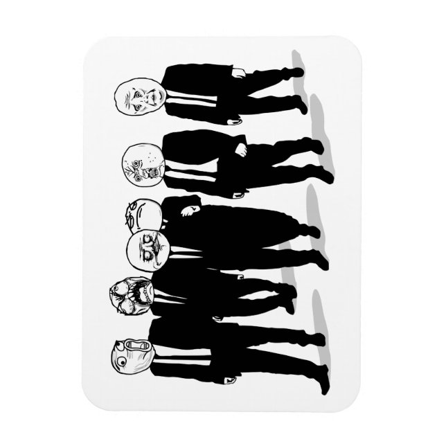 Tecknad Meme Ansikte Walking. Jag Gusta. Magnet (Vertikal)