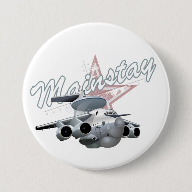 Tecknad militären flygplan knapp (Framsida)