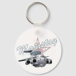 Tecknad militären flygplan nyckelring