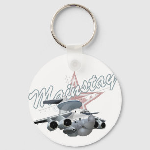 Tecknad militären flygplan nyckelring