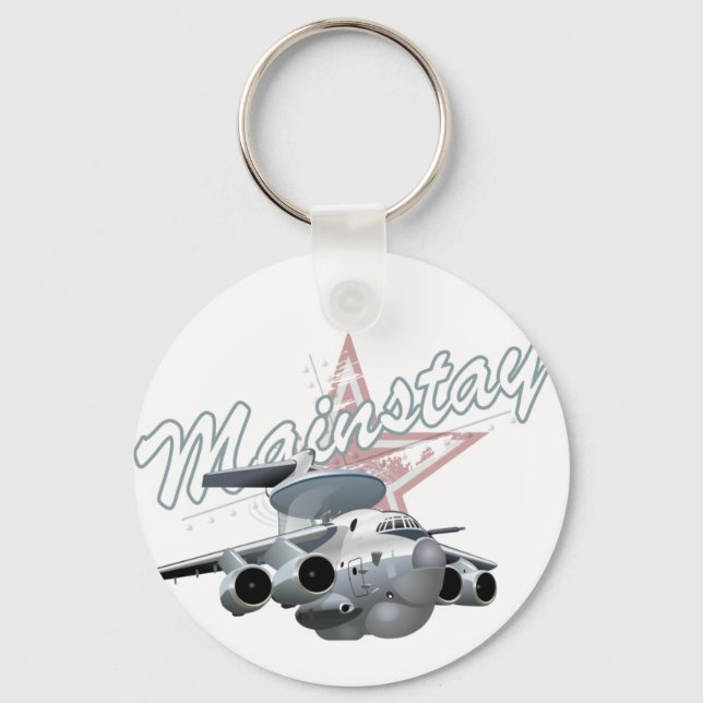 Tecknad militären flygplan nyckelring (Framsida)