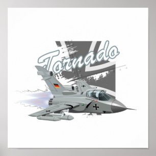 Tecknad militärkupp flygplan poster