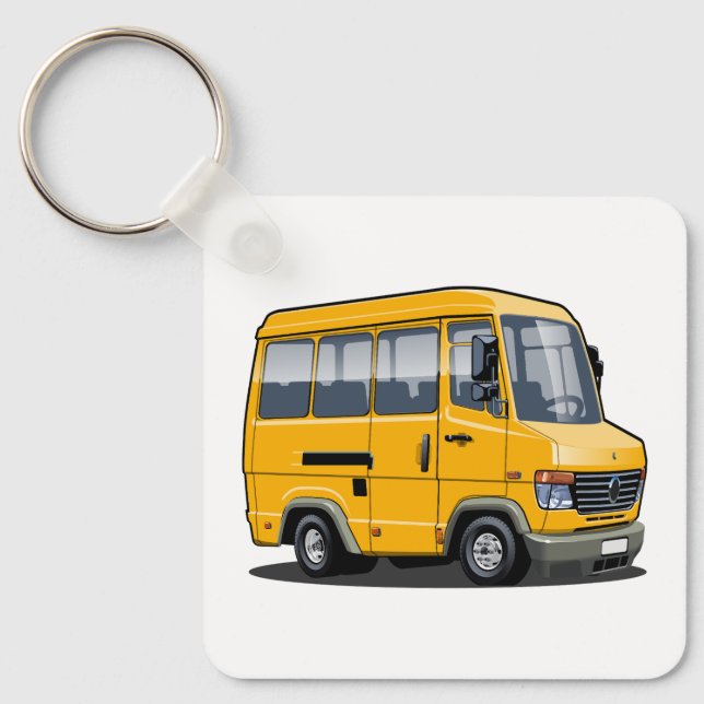 Tecknad mini buss nyckelring (Framsida)