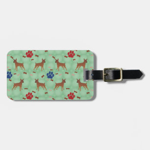 Tecknad Miniature Pinscher Bagagebricka