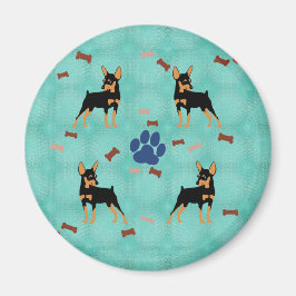 Tecknad Miniature Pinscher Magnet