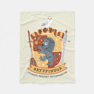 Tecknad Modig Gryffindor-Vapensköld Fleecefilt