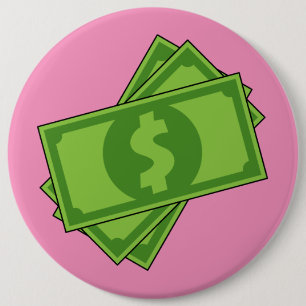 Tecknad Money Dollar Bills Knapp