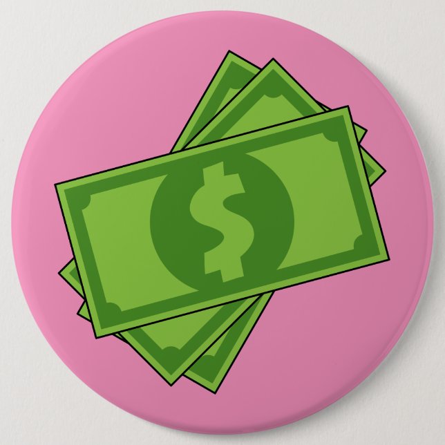 Tecknad Money Dollar Bills Knapp (Framsida)