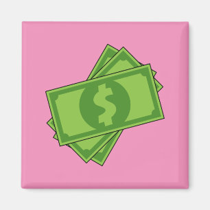 Tecknad Money Dollar Bills Magnet