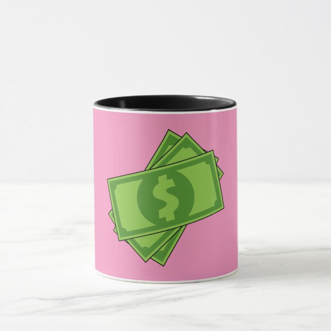 Tecknad Money Dollar Bills Mugg (Center)