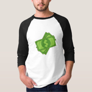 Tecknad Money Dollar Bills T Shirt