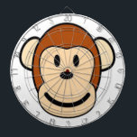 Tecknad Monkey Dart Board Darttavla<br><div class="desc">tecknad apa med leende</div>
