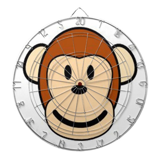 Tecknad Monkey Dart Board Darttavla (Framsidan)
