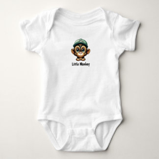 Tecknad Monkey med Grönt Hat Funny T Shirt