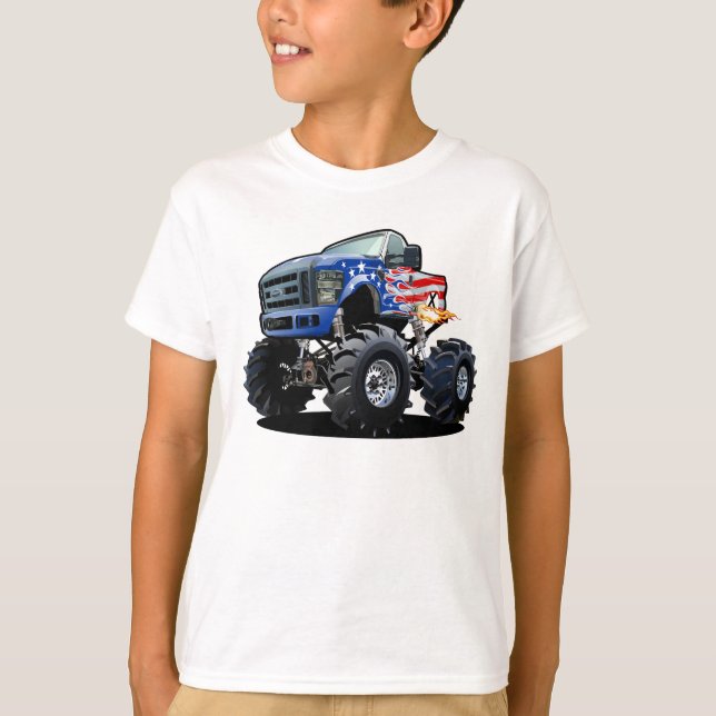 Tecknad monster lastbil t shirt (Framsida)