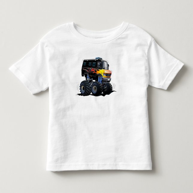 Tecknad monster lastbil t shirt (Framsida)