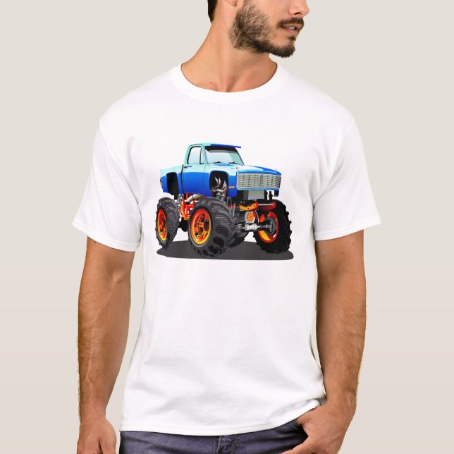 Tecknad monster lastbil t shirt (Framsida)