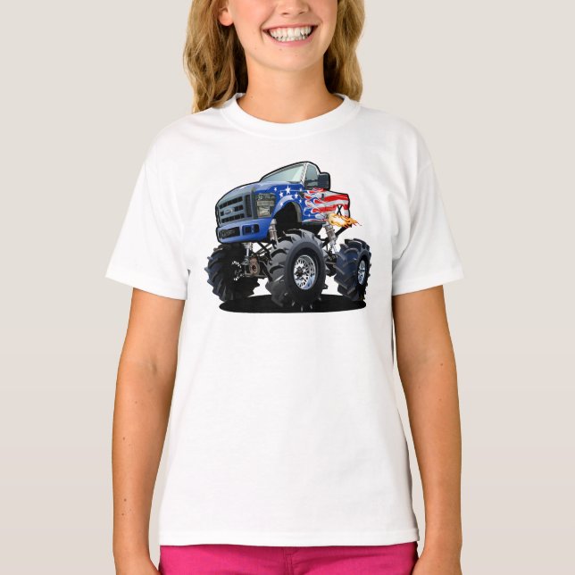 Tecknad monster lastbil t shirt (Framsida)