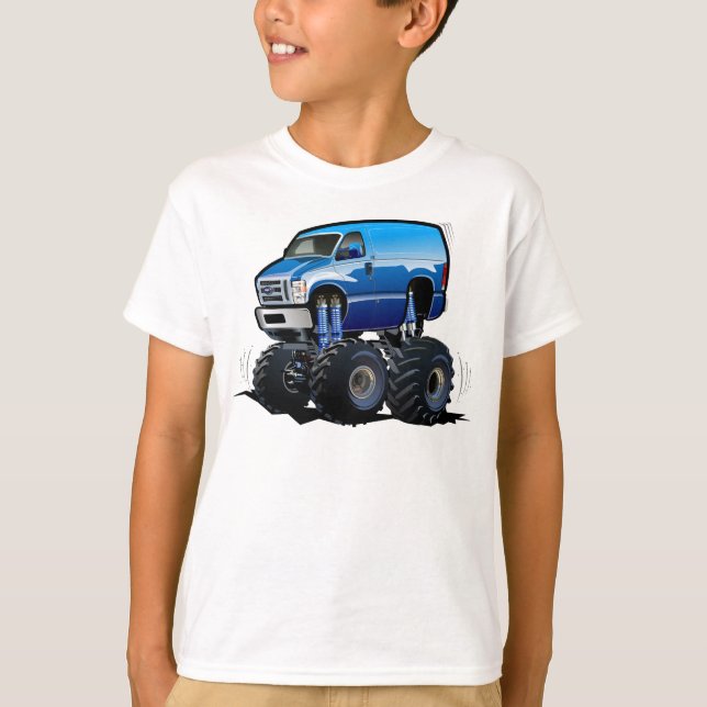 Tecknad monster lastbil t shirt (Framsida)