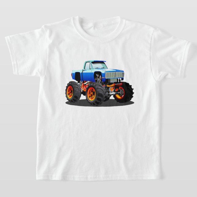 Tecknad monster lastbil t shirt (Laydown)
