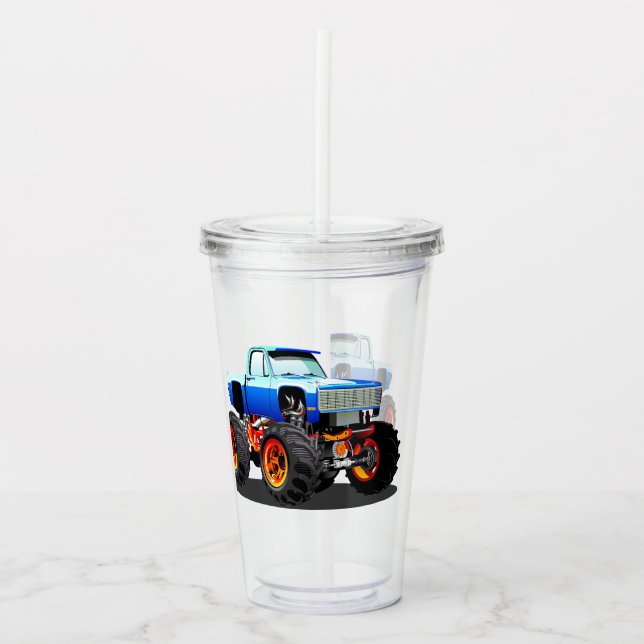 Tecknad monster lastbil take away mugg (Framsida)