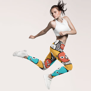 Tecknad monster leggings