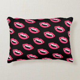 Tecknad Monster Vampire Läppar vass Teeth Fangs Prydnadskudde