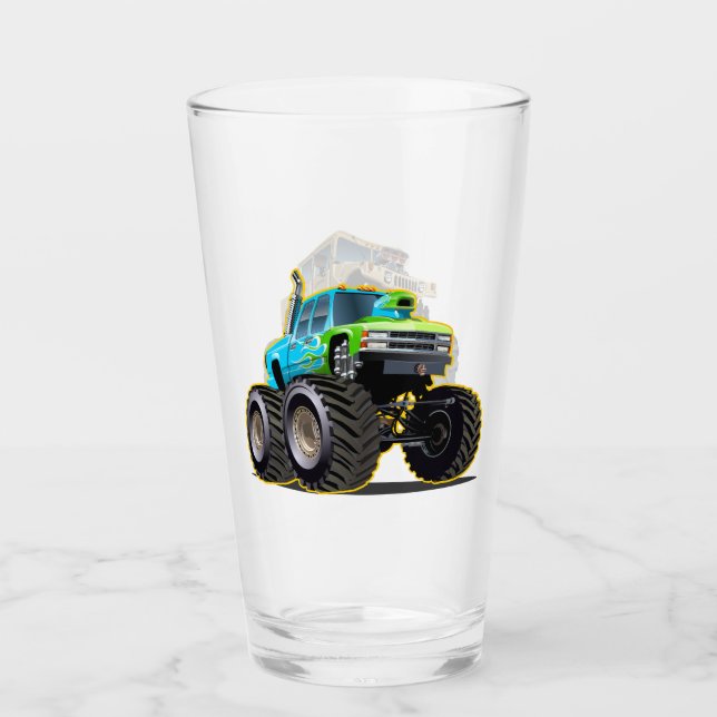 Tecknad monstertruck glaskopp (Framsida)