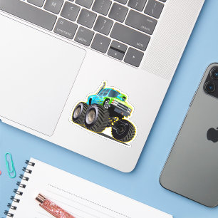 Tecknad monstertruck klistermärken