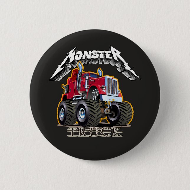 Tecknad monstertruck knapp (Framsida)