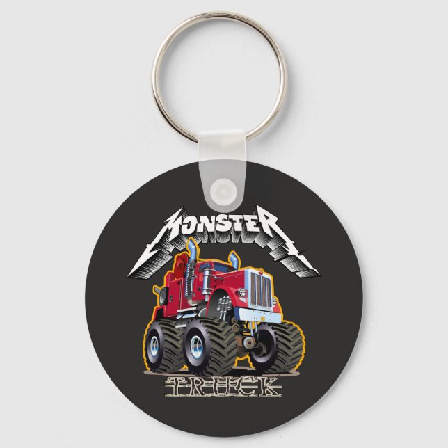 Tecknad monstertruck nyckelring (Framsida)