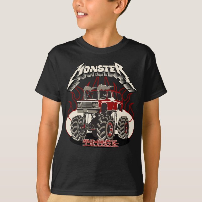 Tecknad monstertruck t shirt (Framsida)