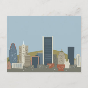 Tecknad Montreal Vykort