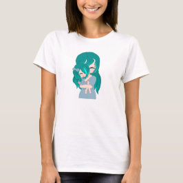 Tecknad Mor & dotter T-Shirt