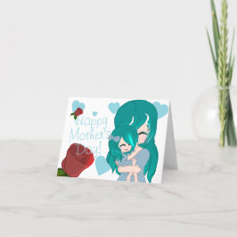 Tecknad Mor och dotterkort Helgkort