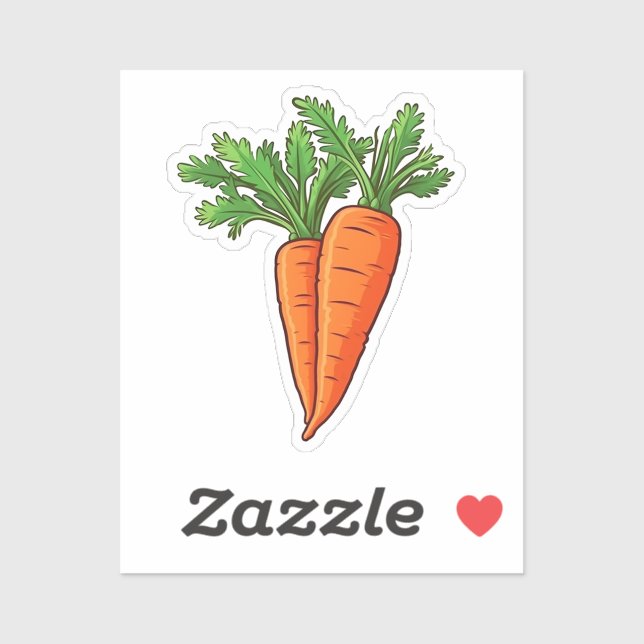 Tecknad morot klistermärken (Ark)