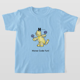 Tecknad Morse-kod för barn! Bokstav A "H" T Shirt