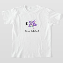 Tecknad Morse-kod för barn! Bokstav E T Shirt