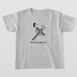 Tecknad Morse-kod för barn! Bokstav "F" T Shirt