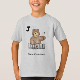 Tecknad Morse-kod för barn!  Bokstav "J" T Shirt