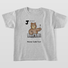 Tecknad Morse-kod för barn! Bokstav "J" T Shirt