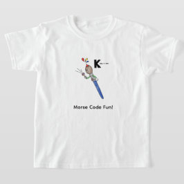 Tecknad Morse-kod för barn! Bokstav "K" T Shirt
