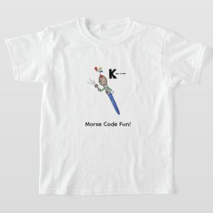 Tecknad Morse-kod för barn! Bokstav "K" T Shirt