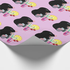 tecknad, mosaikcocktail presentpapper
