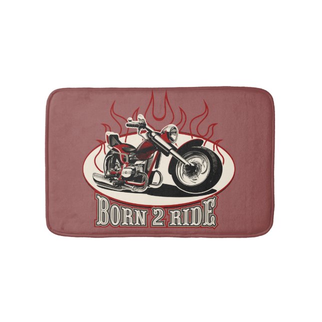 Tecknad motorcykel badrumsmatta (Framsidan)