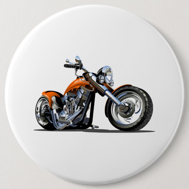 Tecknad motorcykel knapp (Framsida)